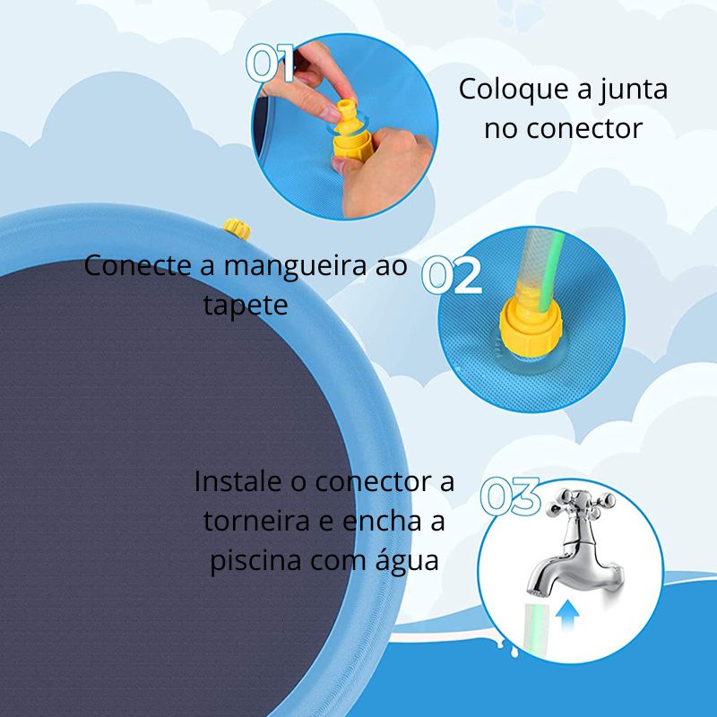 Piscina Jato de Água para Pets