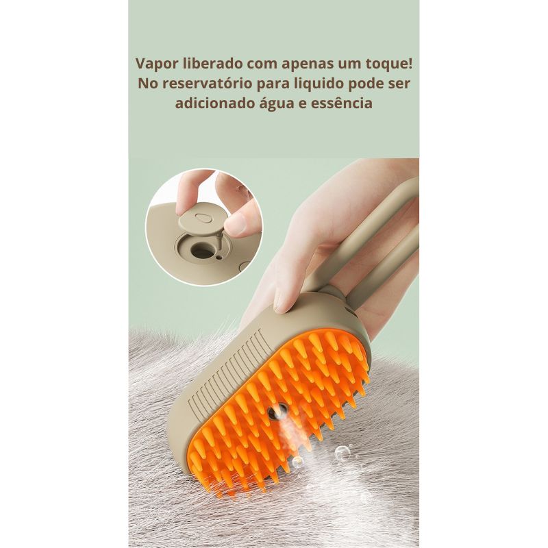 Escova Elétrica Vapor para Pet