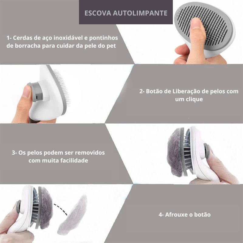 Escova de Remoção de Pelos Pet - PetHair