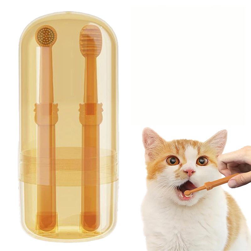 Kit de Escova de Dentes e Limpador de Língua para Pets