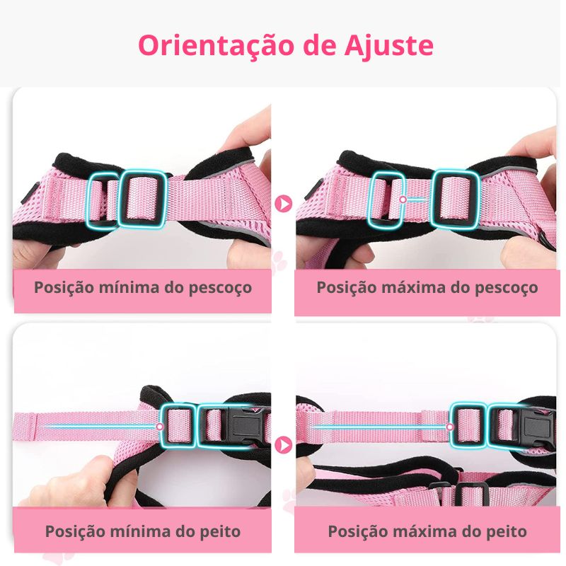 Peitoral com Guia para Gatos - Petite