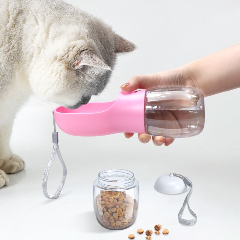 Garrafa de Água e Comida Portátil 2 em 1 para Cães e Gatos - PetBottle